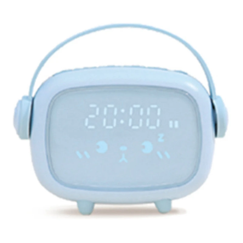 Cute Voice Control Night Light Alarm Clock Timing Countdown Snooze Clock LED Smart Light Kids Gift For Home Decor