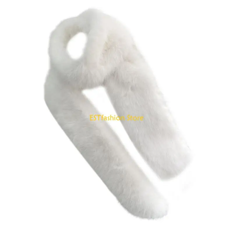 

Y5GC Стильный шарф с леопардовым узором Уютный плюшевый шейный платок, который легко укладывать и носить с собой