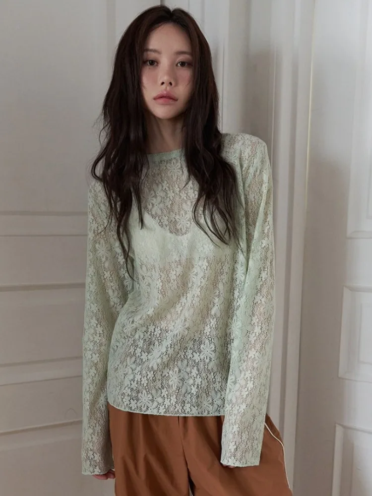 Chic été nouveau Sle ample mince Protection solaire dentelle irt femmes haut t-shirt crochet dimensionnel fleur conception trajet Faion