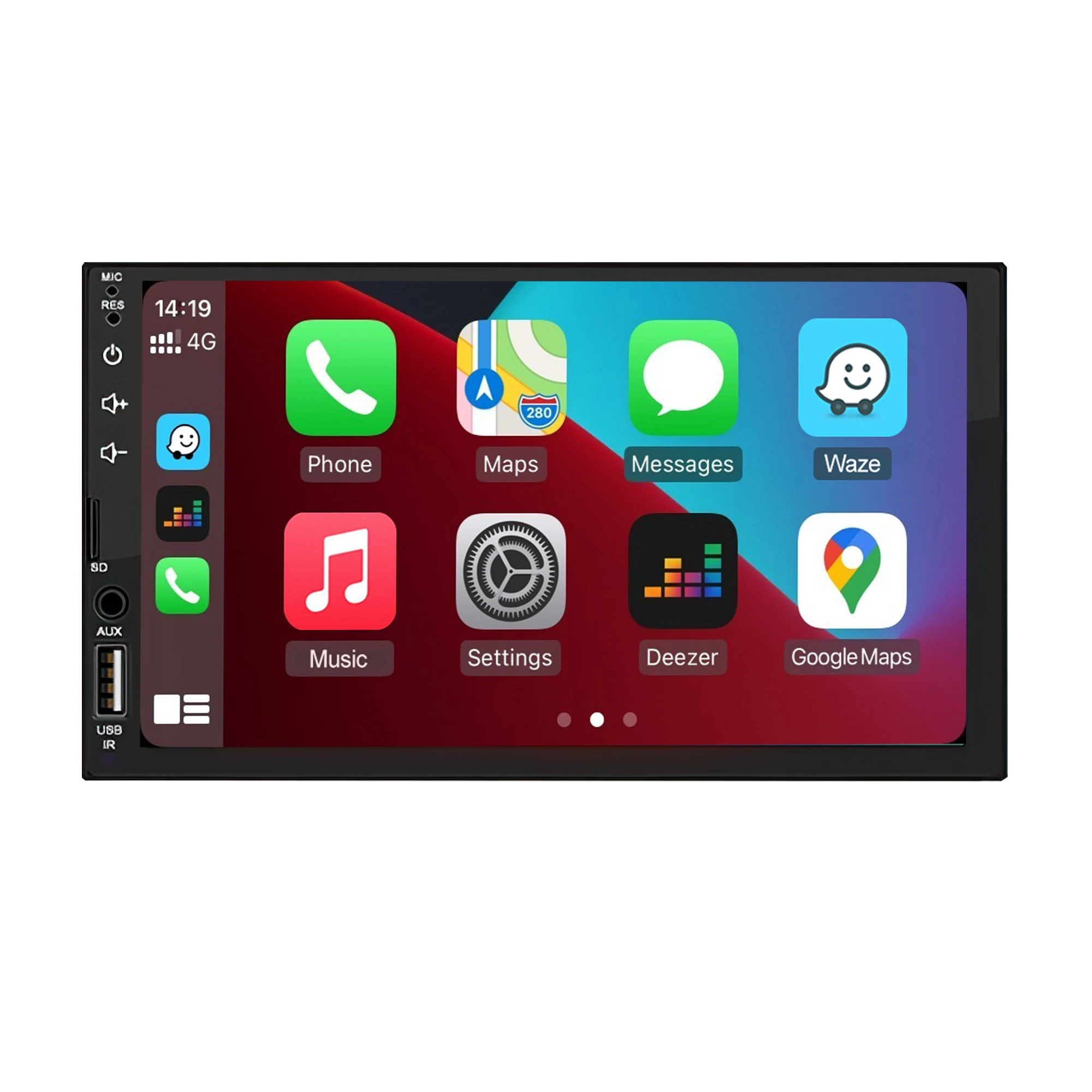 XIMA 7 inch universele 2-DIN draadloze en bedrade CarPlay Android Auto autoradio multimediasysteem MP5 audio 2-DIN autoradio - afbeelding 2