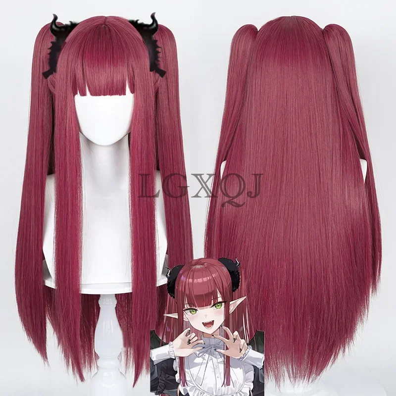 Высокое качество My Dress-Up Darling Marin Kitagawa, парик для косплея Rizu Kyun Rose Red Kitagawa Marin Devil, вечерние парики + бесплатная шапочка для парика