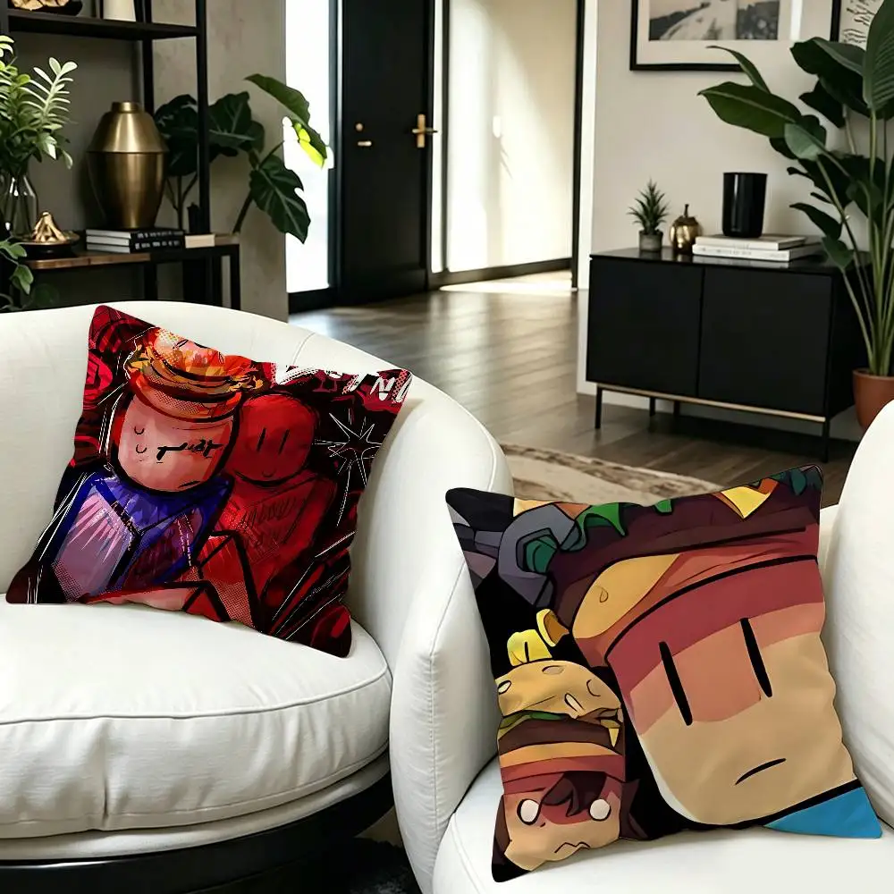 007n7 x C00lKidd Game Office Cushion Pillowcase Car Cushion Cover45X45CM Lumbar Pillowcase Sofa Pillowcover