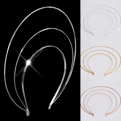 Metal Hairband Base Diy Headband Silver Gold Color for Jewelry Girls Headwear