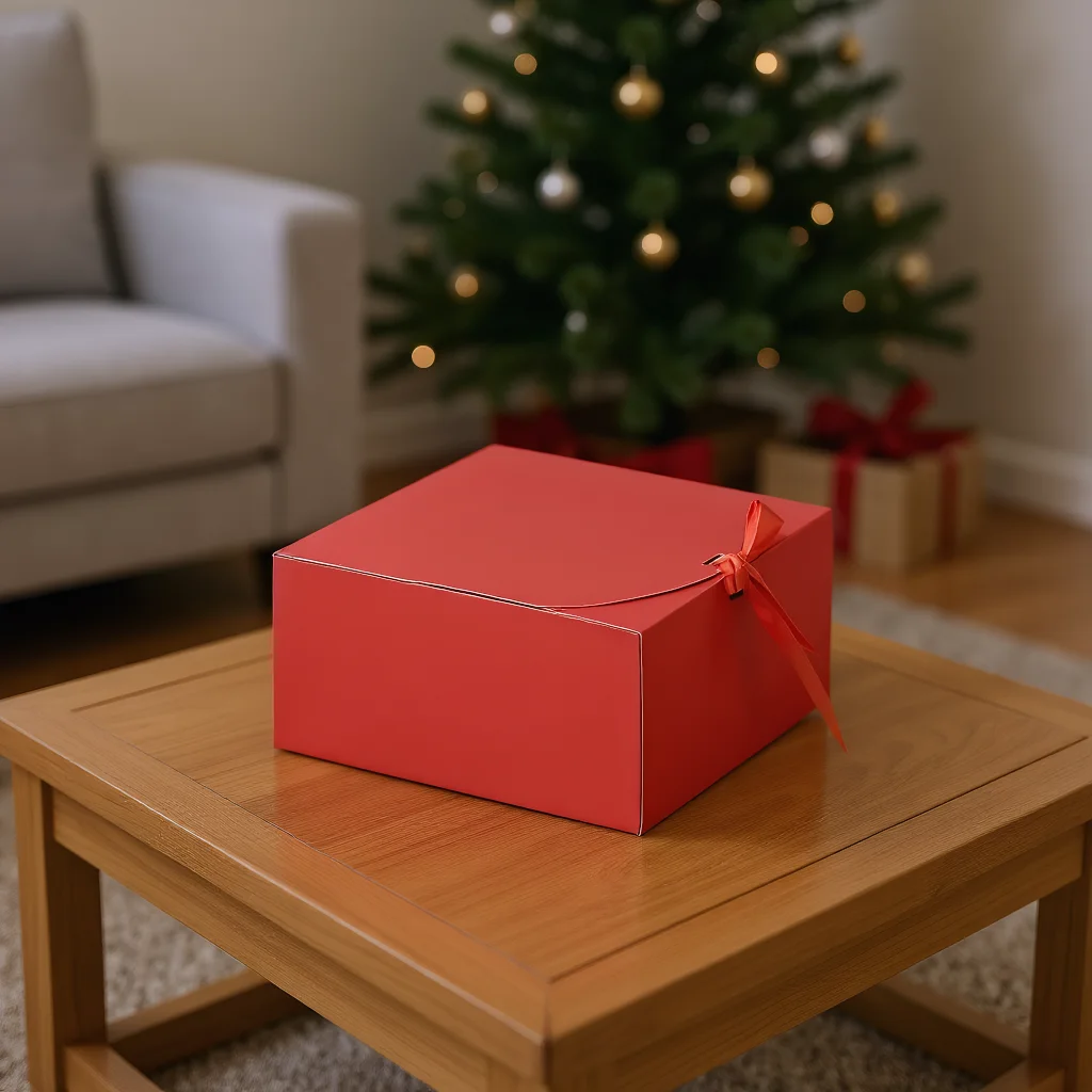 Weihnachtsgeschenkbox Rote Verpackungsbox Perfekt für Partyfavors, Heimdekoration, Ideal zum Verschenken an Freunde – Detail 6