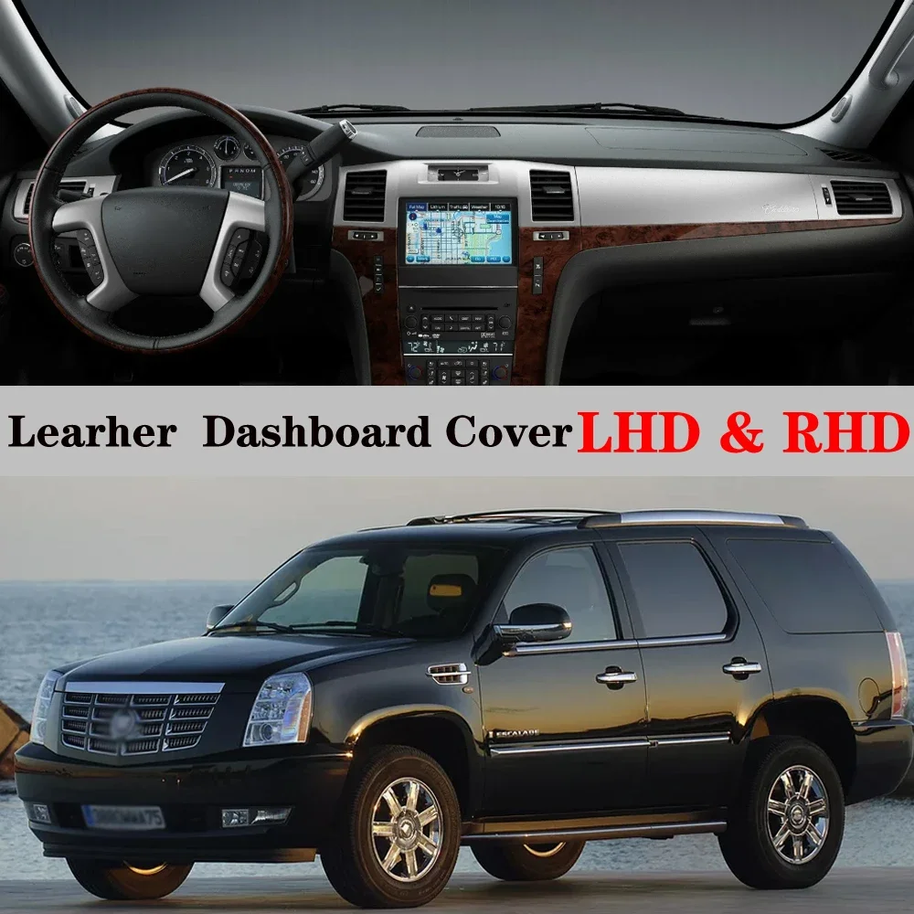 

Коврик для приборной панели, кожаный коврик, солнцезащитный козырек, защита от ультрафиолета, автомобильные аксессуары для Cadillac Escalade ESV C11 2007-2014