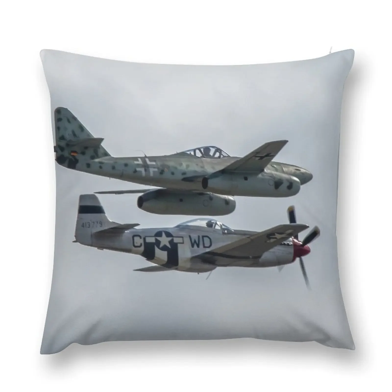 

ME262 and P-51 Mustang Throw Pillow Decorative Sofa Cushion christmas pillow case pillow