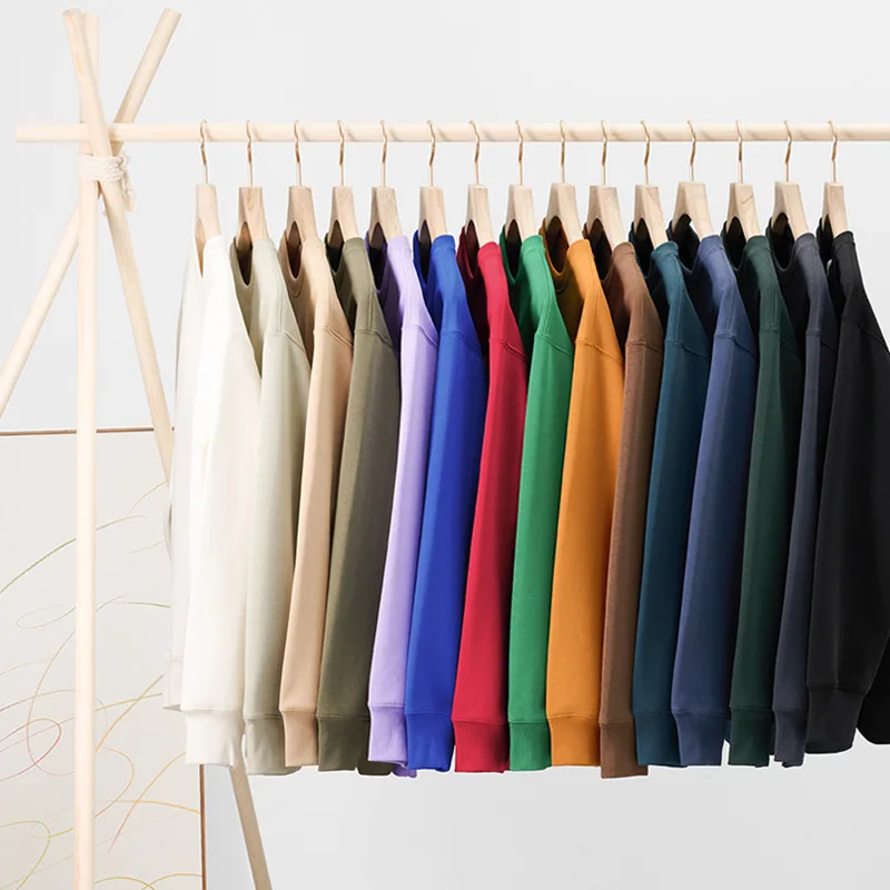 2025 American Style Velvet Round Neck Hoodie for Women's Autumn and Winter Clothes Men's Solid Color Couple Warm Top Wholesale