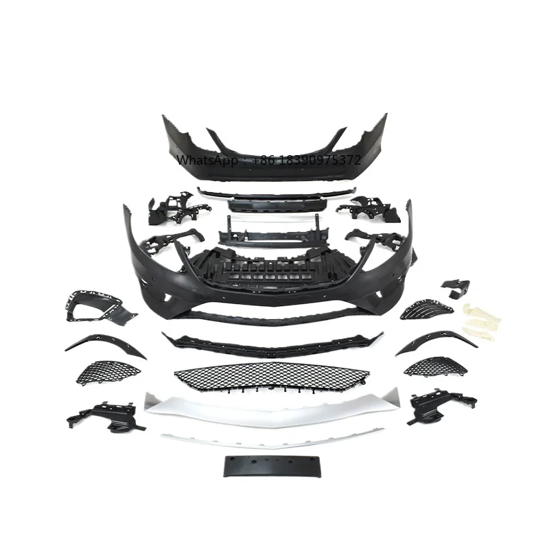S Class W222 S63 2014-2017y pp Material Body Kit Front and Rear Bumper Side Shirts Exhaust Tip Light Cover Car Bumper for W222
