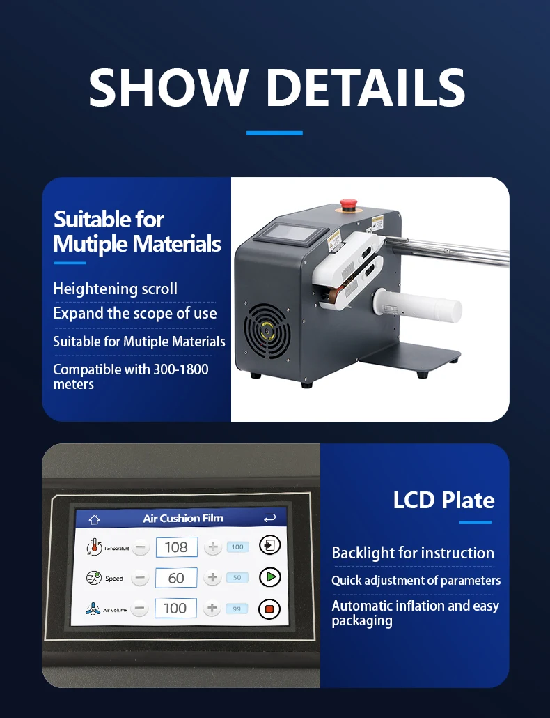 Air Cushion Machine Factory direct sales Pouch Automatic Portable Pillow Air Bubble Packaging Making Machine Machine Zl6000