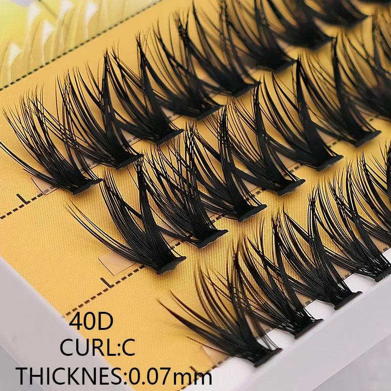 10/20/30/40D Mink Eyelashes 60 Bundles Natural Eyelash extension 3D Russia Individual Eyelash Cluster Makeup Tools Lashes Cilia