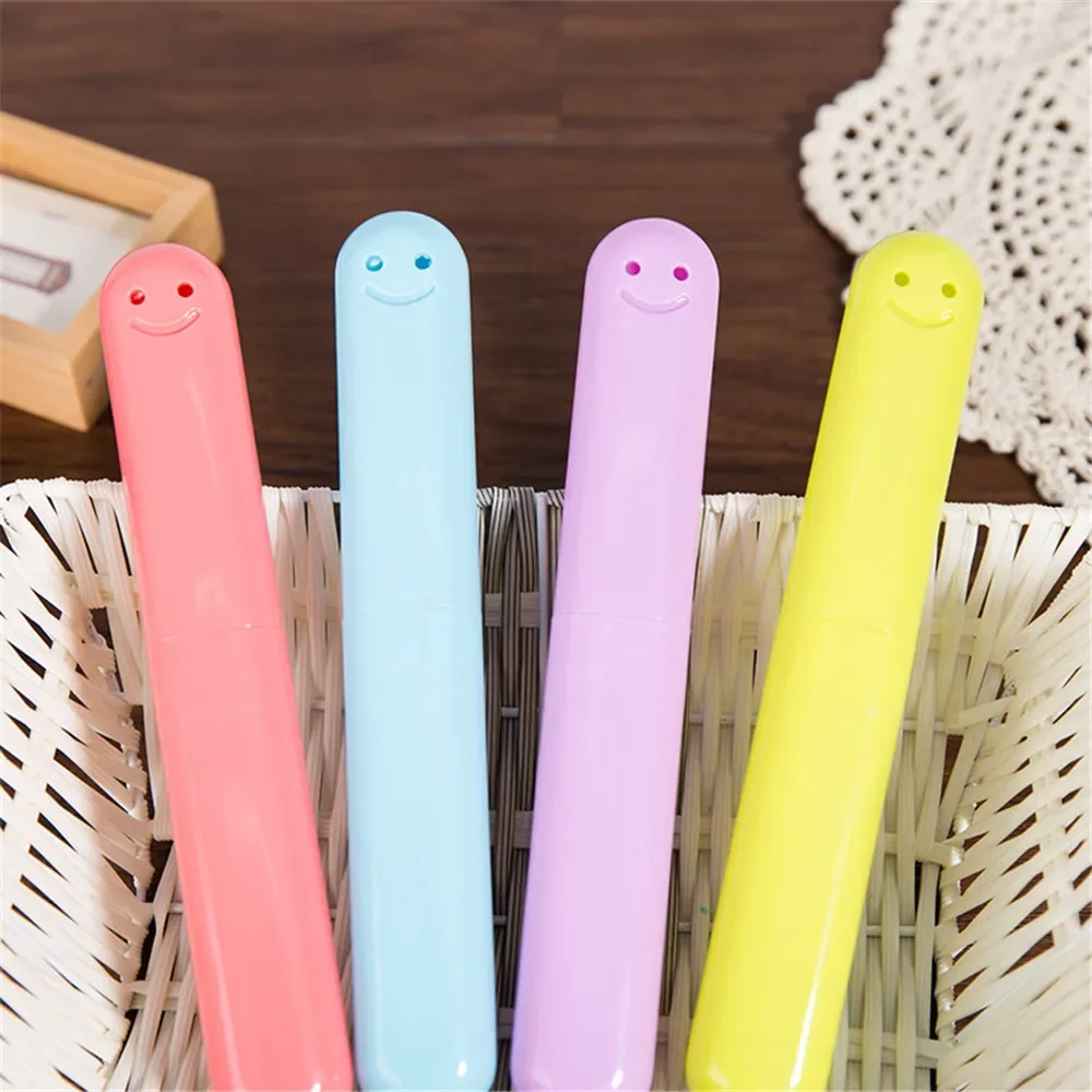 Travel Portable Toothbrush Box Toothbrush Tube Cover Case Hiking Camping Toothbrush-Holder Box Dustproof Toothbrush-Organizer