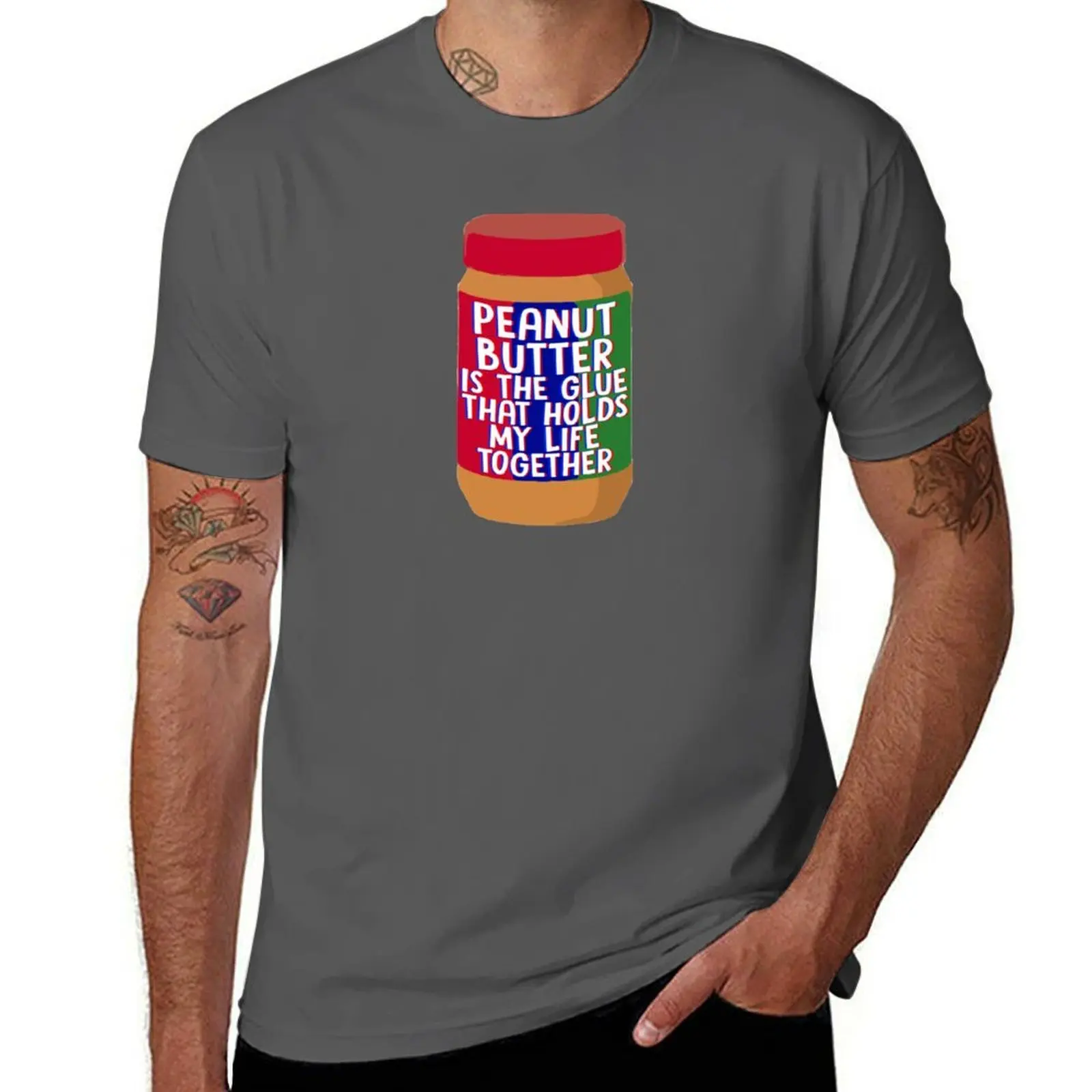 Peanut Butter T-Shirt Casual Pattern Print Tee Shirt