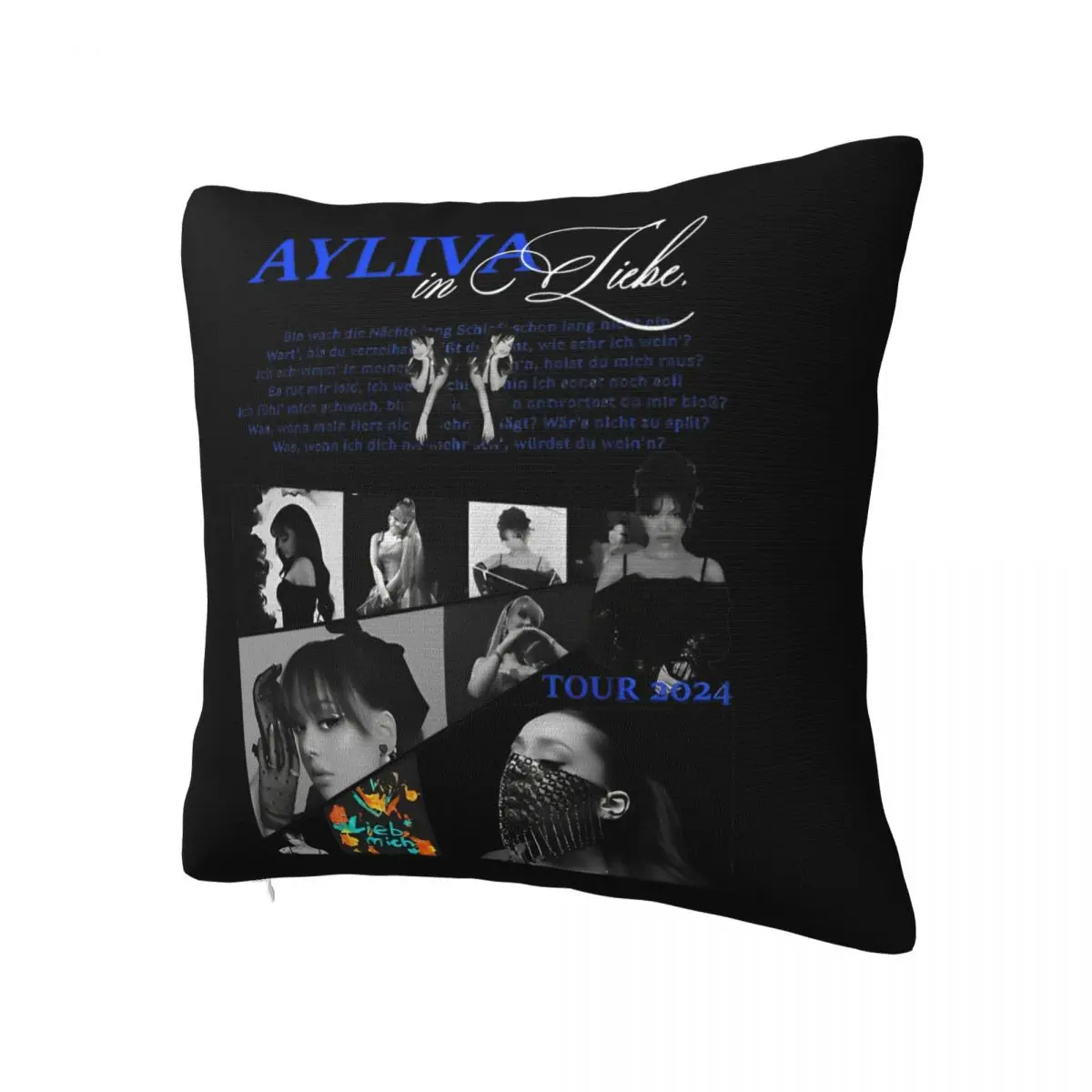 Ayliva In Liebe Tour 2024 Pillowcase Printed Polyester Cushion Cover Decorative Cute Throw Pillow Case Cover Home Zipper 45*45cm