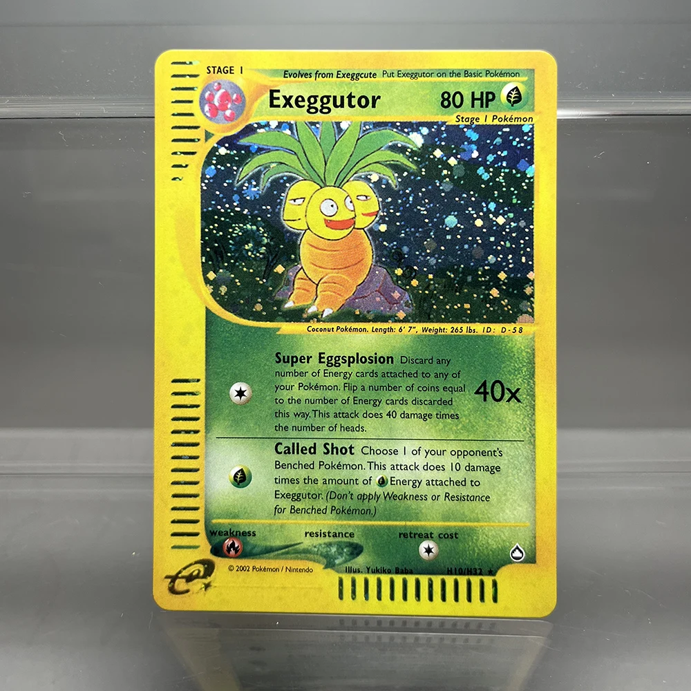 PKM-Karten Tyranitar Gengar Nidoking Einzelfolienkarten Aquapolis Espeon Hypno Classic Game Collection Cards PTCG Proxy Cards