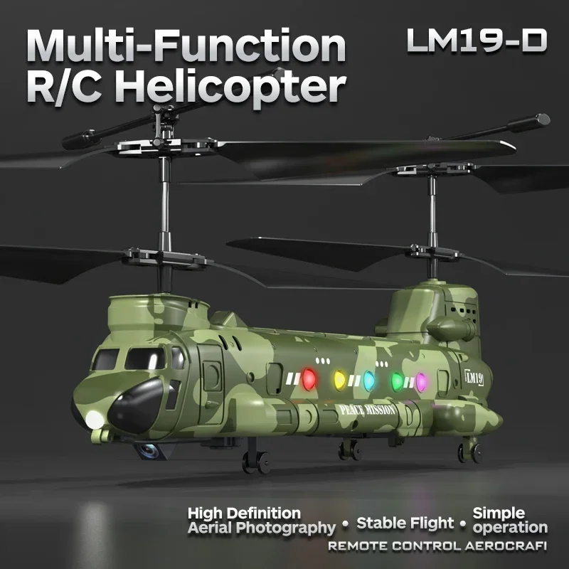 RC Hubschrauber LM19-D LED Lichter 480P Kamera HD Luftaufnahmen 2,4g Fernbedienung Flugzeug Modell Spielzeug für Jungen kinder Geschenk