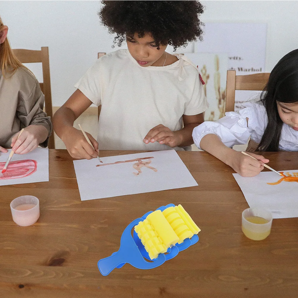 

16Pcs Graffiti Sponge Paint Brush Set Roller Brushes Easy Clean Reusable for Early Learning DIY Craft Drawing