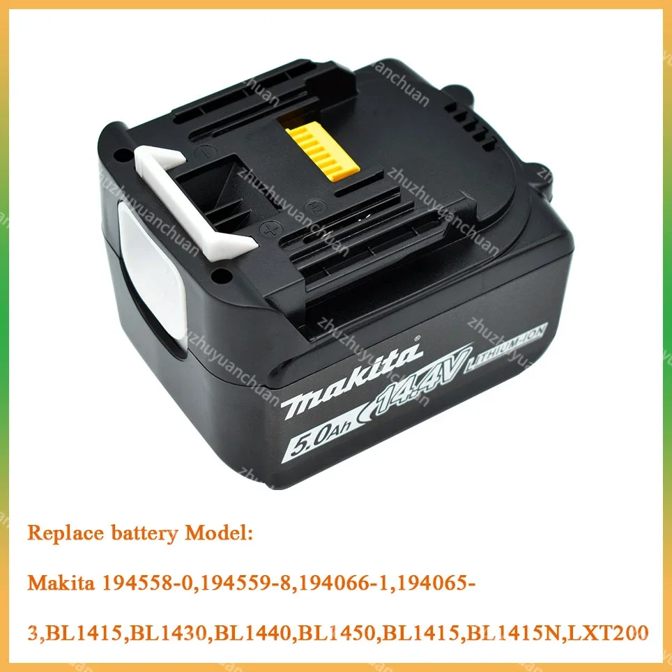 Oryginalny akumulator litowo-jonowy Makita 5000 mAh 14,4 V do elektronarzędzi Makita 14 V 5,0 Ah BL1460 BL1430 1415 194066 -1