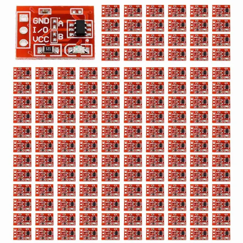 500Pcs Ttp223 Touch Button Modular Self-Locking Jog Capacitive Switch Single-Channel Transformation