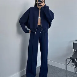 Women Casual Zipper Sweatshirts Set New Spring Autumn New Fashion Casual Sports Suits Female Sportswear Tracksuits Outfit XXXL