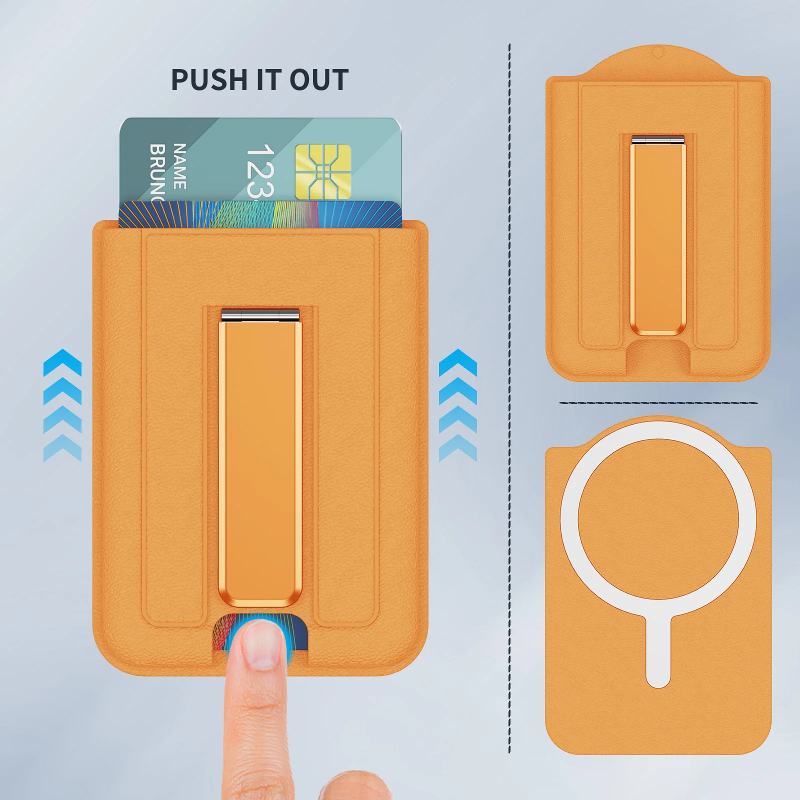 

Складная подставка, модная универсальная сильная магнитная кожаная сумка для телефона, чехол-кошелек Apple, противоударный чехол Magsafe