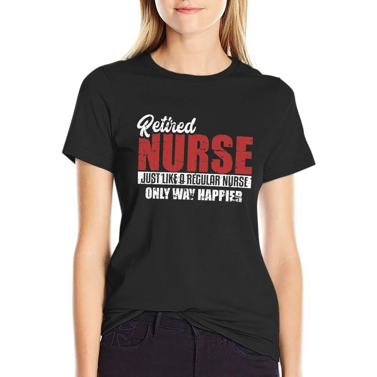 Camiseta de fiesta de medicina feliz para mujer, ropa kawaii, tops, camisetas de verano, Camiseta holgada