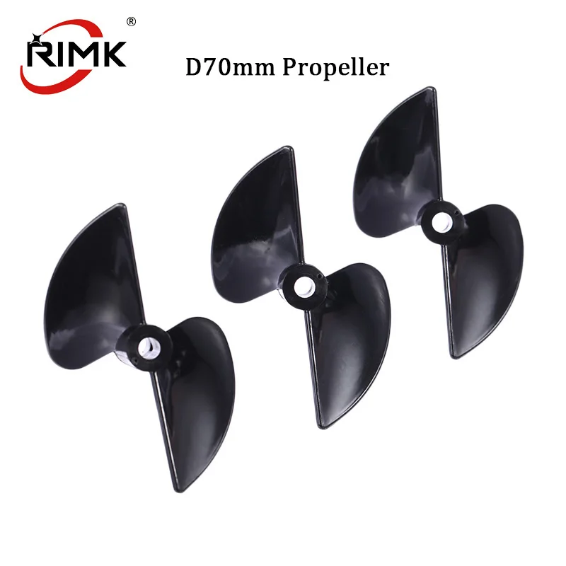 1pc RC Boat Propeller 2 Blades 5mm Prop Positive/ Reverse D70mm High Strength Screw Boat Propeller For RC Bait Boat 5mm Shaft