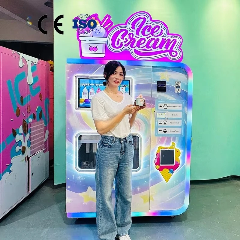 Fully Soft Ice Cream Machine C - đánh giá và giá Commercial Vending Machine
