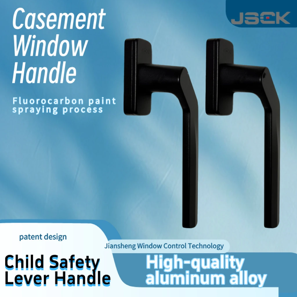Tilt and Turn Window Handle, Espag Handle for Thermal Break Aluminum Casement Windows with Built-in Insect Screen, Left or Right
