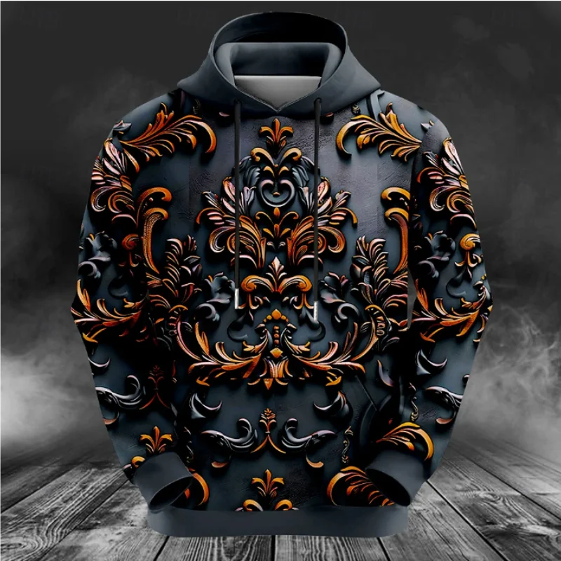 Men's Fashion 3D Print Hoodies Club Halloween Long Sleeve Red Blue Pocket Fall Winter Design Hoodie Casual Loose Sweatshirt