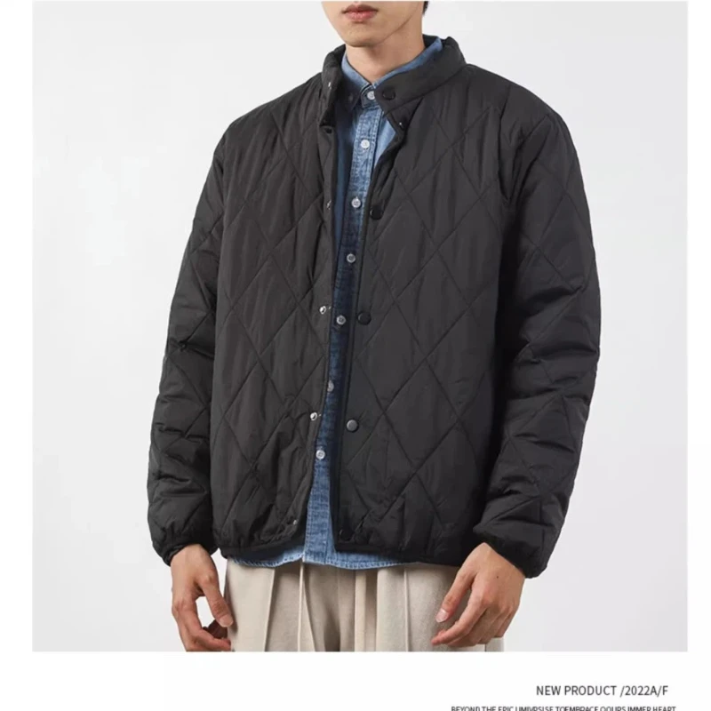 سترة قطنية منقوشة من الماس من Maillard للرجال سترة قطنية خفيفة للشتاء سميكة ودافئة للرجال #3