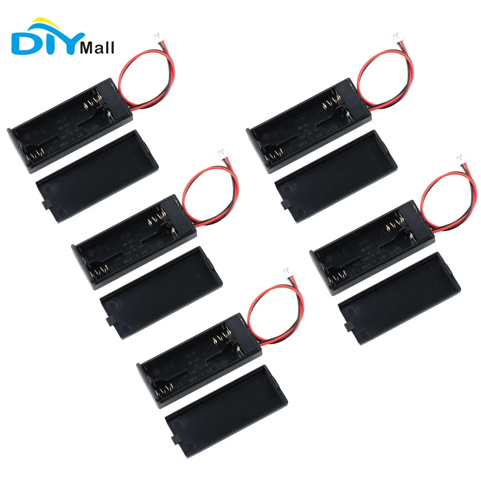 Custodia portabatteria Micro:bit da 5 pezzi per 2 batterie AAA con cavo da 14 cm con interfaccia PH2.0