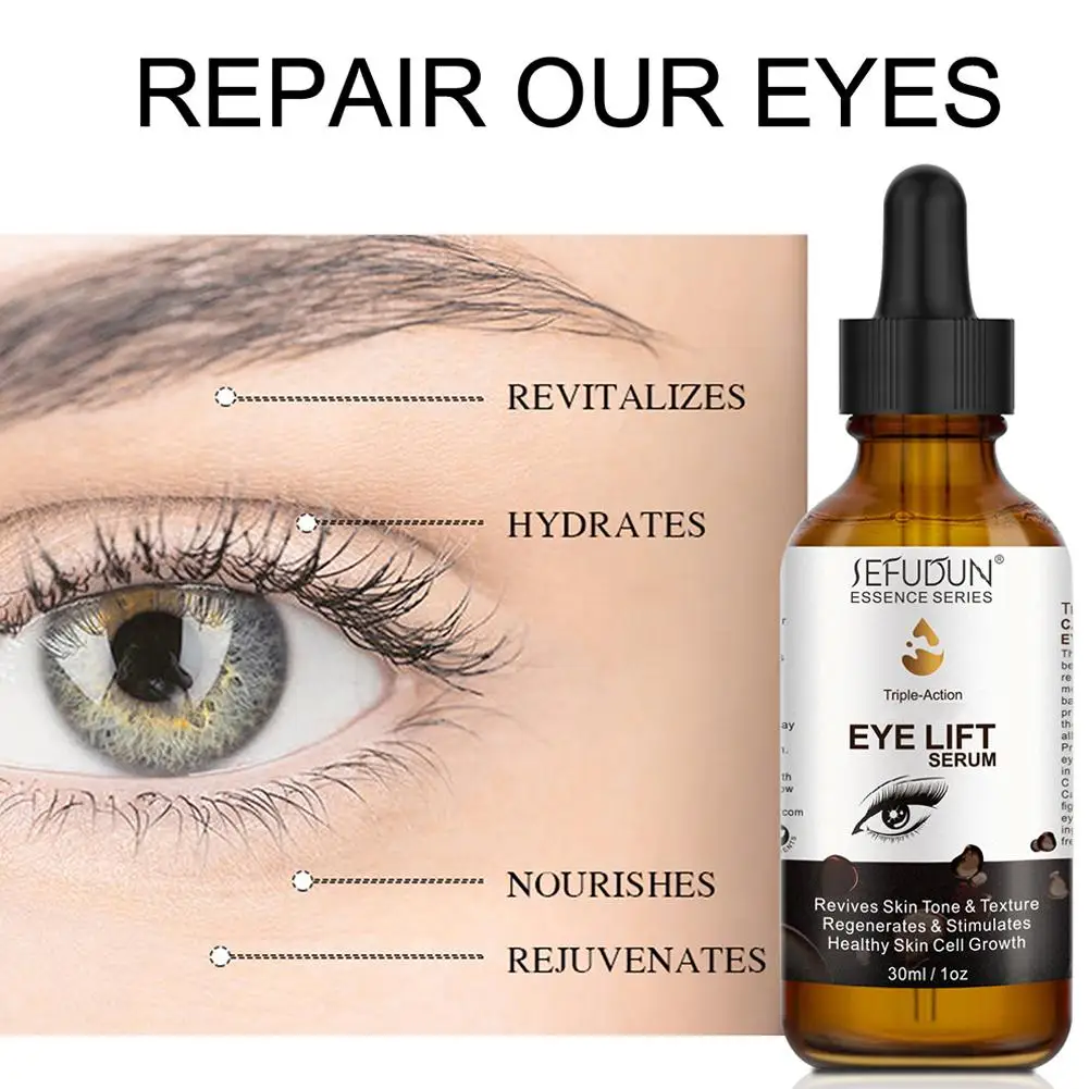 Suero para ojos antilíneas finas, elimina las ojeras, elimina la decoloración de las bolsas oculares, esencia para los ojos, inhibe el brillo, cuidado de los ojos, 30ml