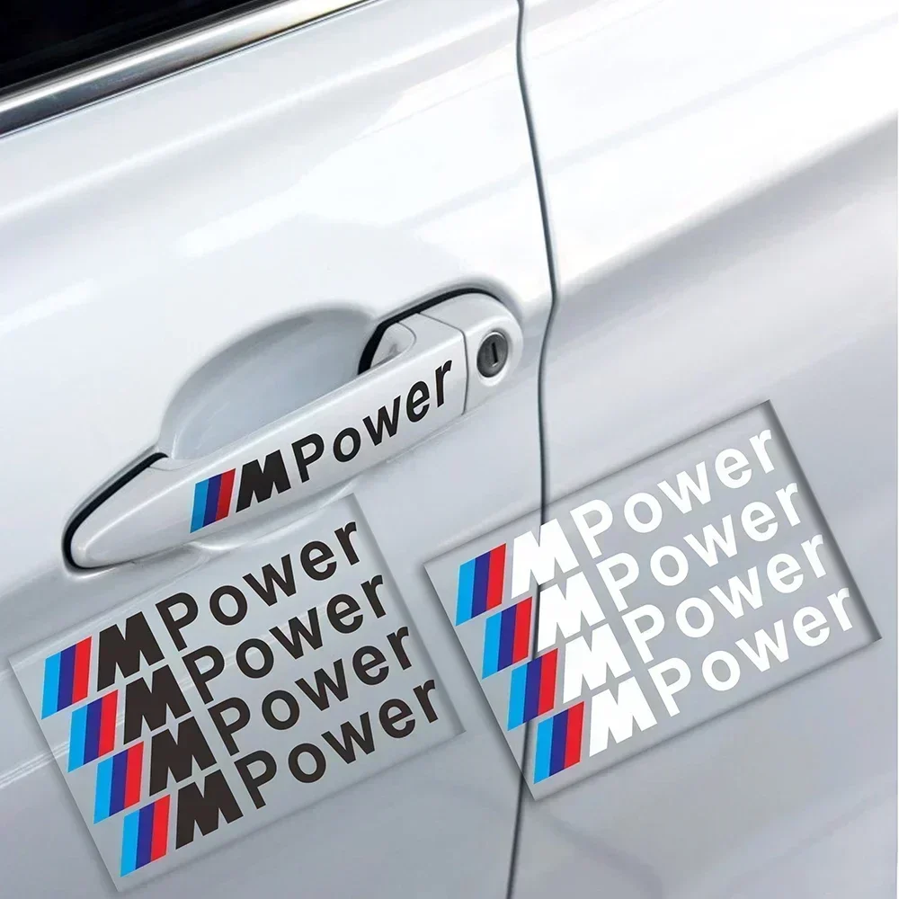 

4 шт. M Power автомобильный значок наклейка на дверную ручку автомобиля наклейка для bmw M наклейка X1 X3 X4 X5 X6 X7 e46 e90 f20 e60 e39 f10 автомобильные аксессуары