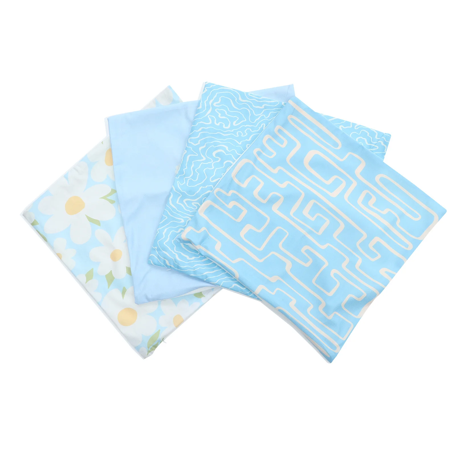 

4Pcs Home Pillowcase Decor Simple Structure Delicate Prints Patterns Comfortable Throw Pillow Cover Throw Pillow Cover