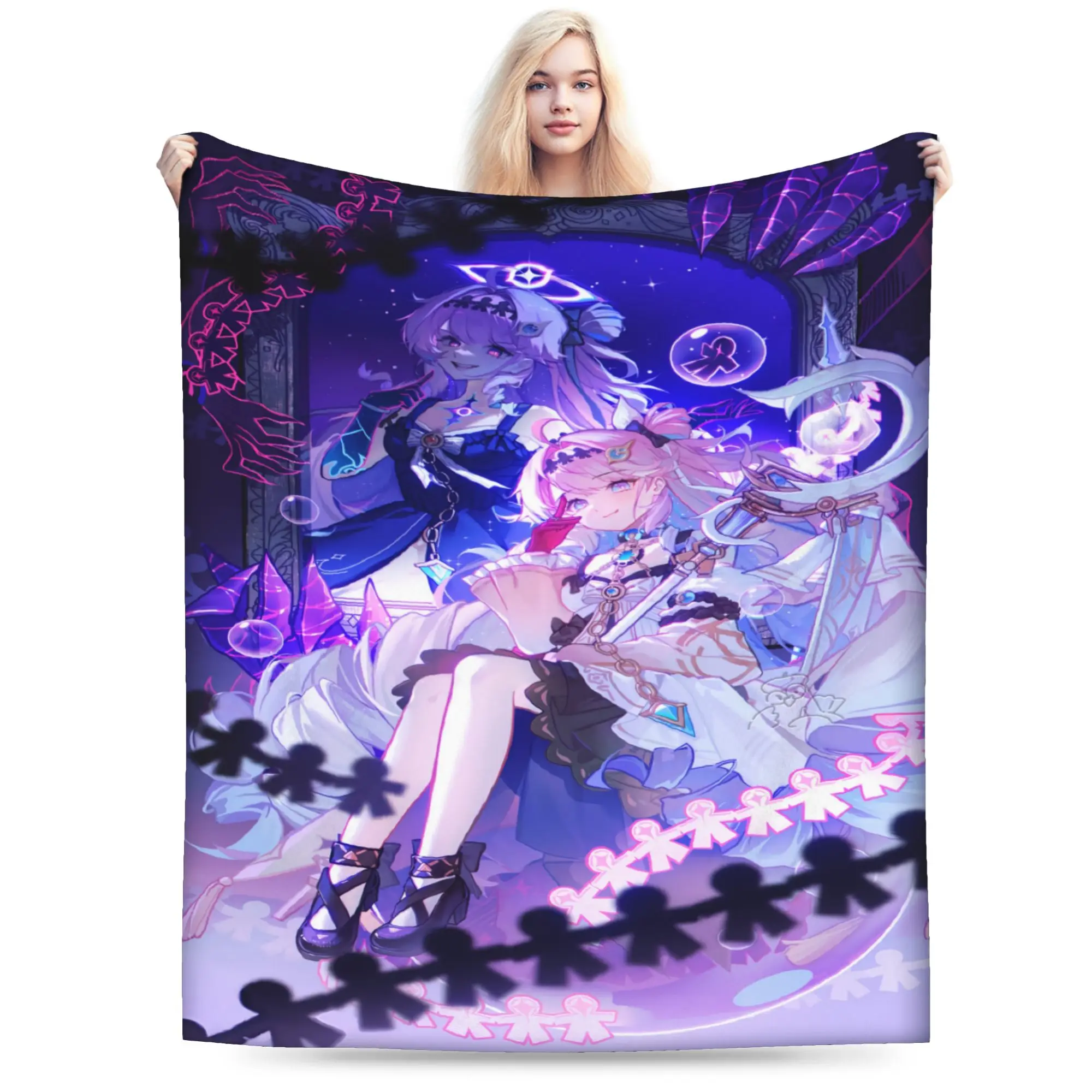 Wuthering Waves The Shorekeepe Stuff Blankets Ultra-Soft Flannel  Throw Blankets Comfortable Plush Thin Quilt