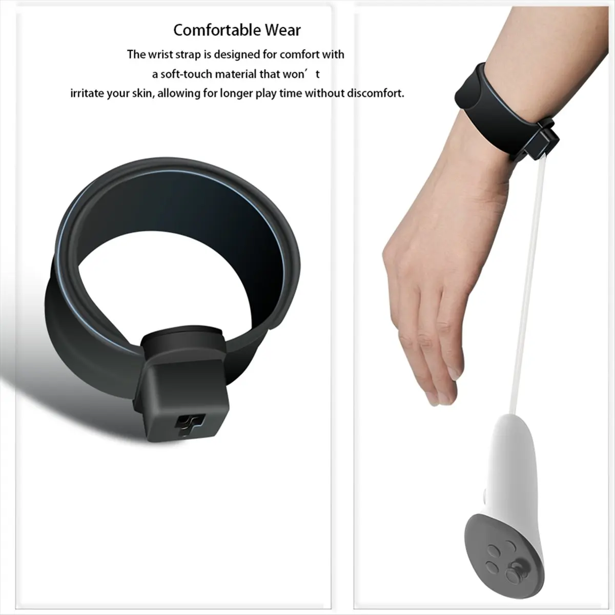 

【Сезонная распродажа】 Ремешок на запястье с ручкой для Meta Quest 3 VR Противоскользящий браслет Регулируемый ремешок-контроллер для Quest 3 VR Аксессуары