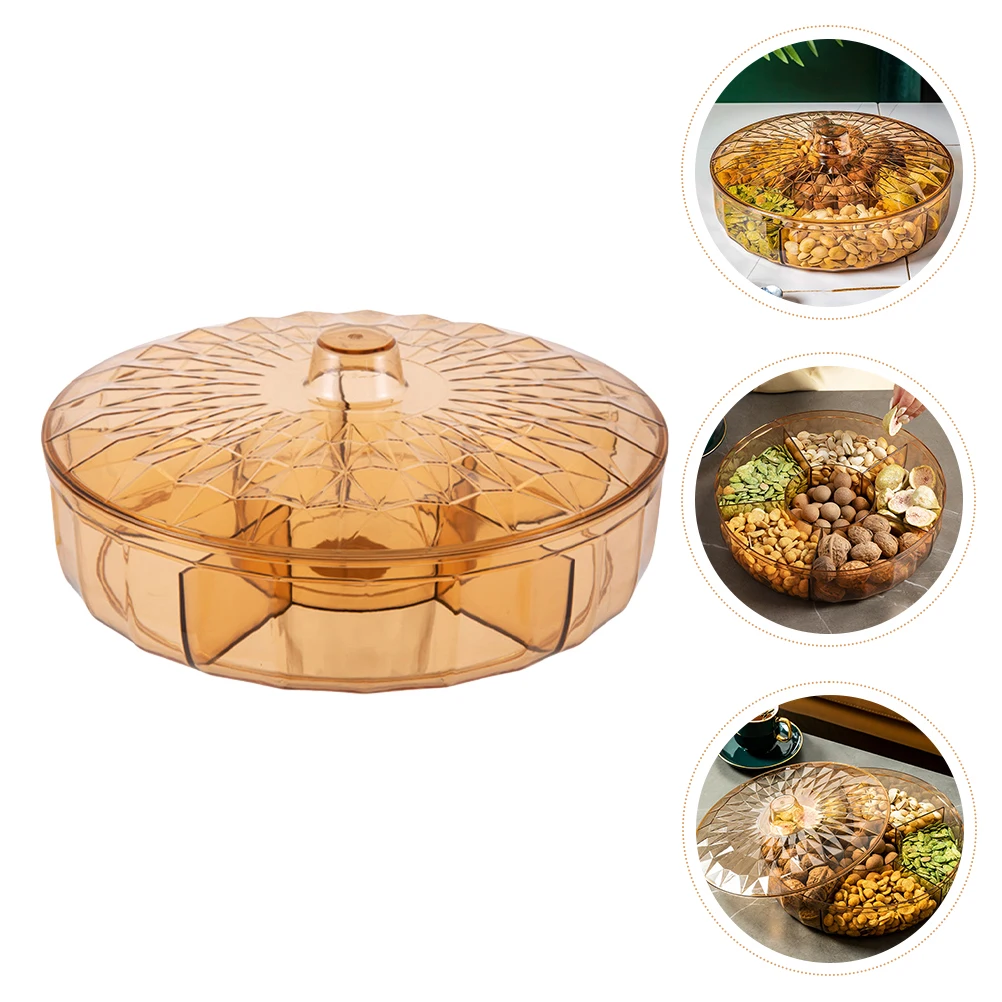 

Multifunctional Plastic Dried Fruit Box Compartment Candy Organizer Snack Storage Case Lid Dustproof Lightweight Easy Carry