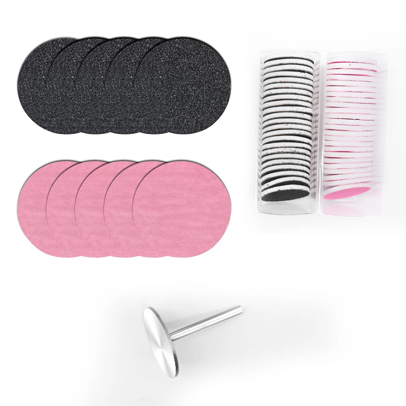 Electric Foot File Callus Remover Replacement Discs, 25mm, Coarse and Fine Sandpaper, Sticky