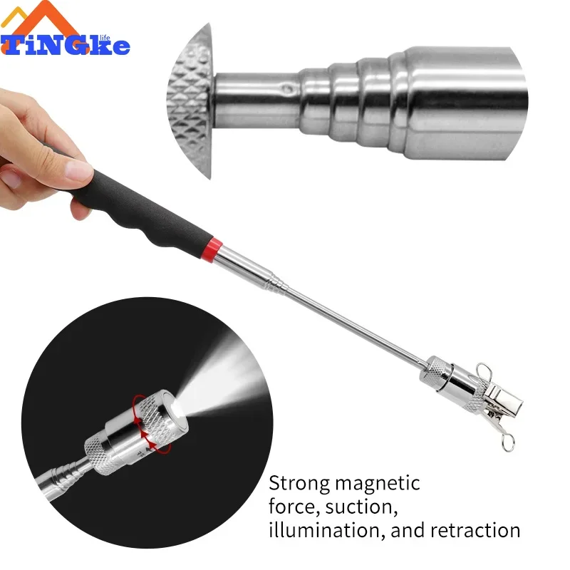 Imagem -05 - Mini Caneta Magnética Telescópica Portátil Ferramenta Acessível Capacidade para Pegar o Parafuso de Porca Extensível Pickup Rod Stick