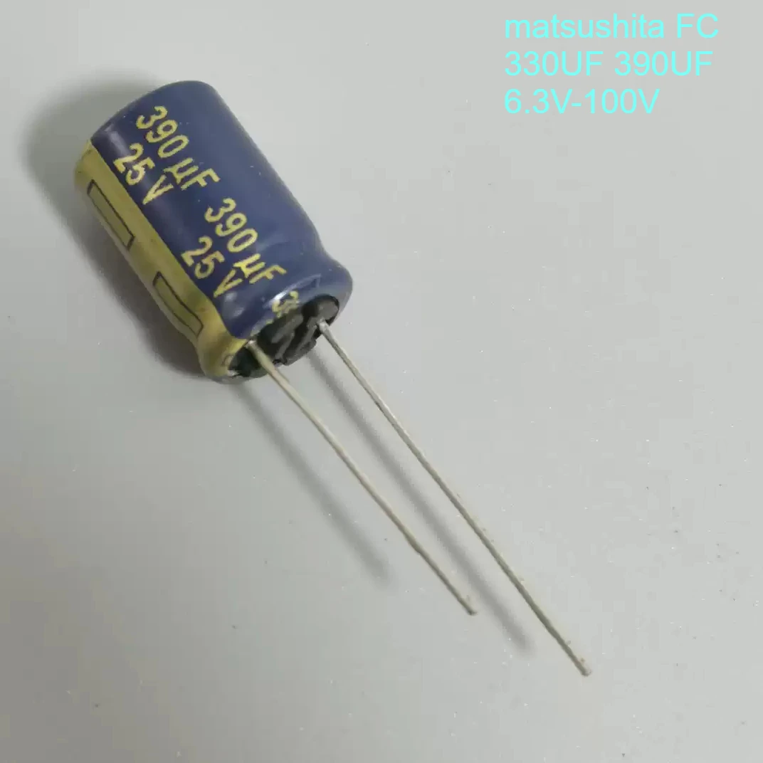 atacado-10pcs-lote-capacitor-eletrolitico-de-Audio-matsushita-fc-63v-10v-16v-25v-35v-50v-63v-100v-390uf-330uf-105c-frete-gratis