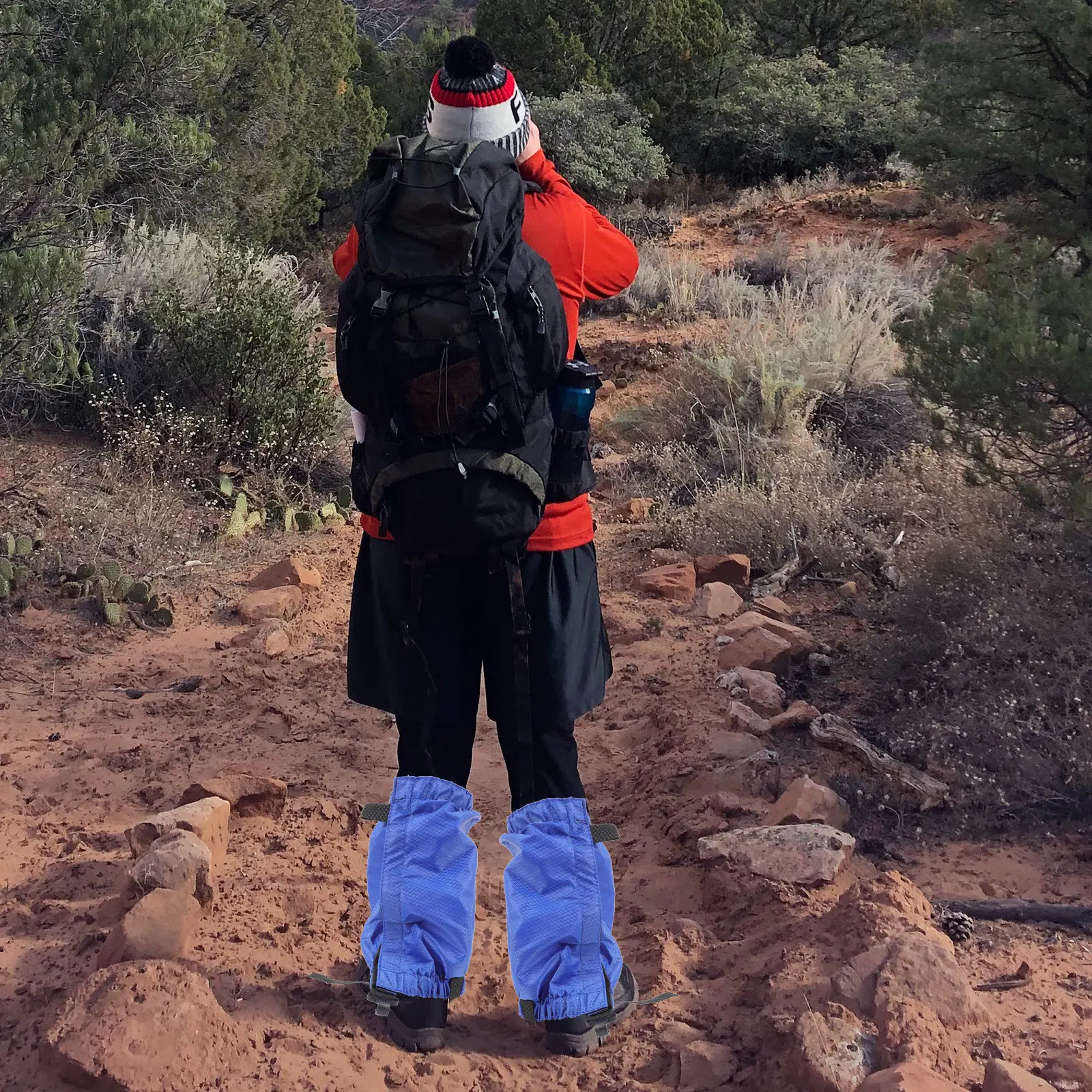 

1 пара водонепроницаемых полиэстеровых гетр для активного отдыха: походов, альпинизма, катания на лыжах, охоты. Регулируемые защитные накладки на ноги от снега и грязи.