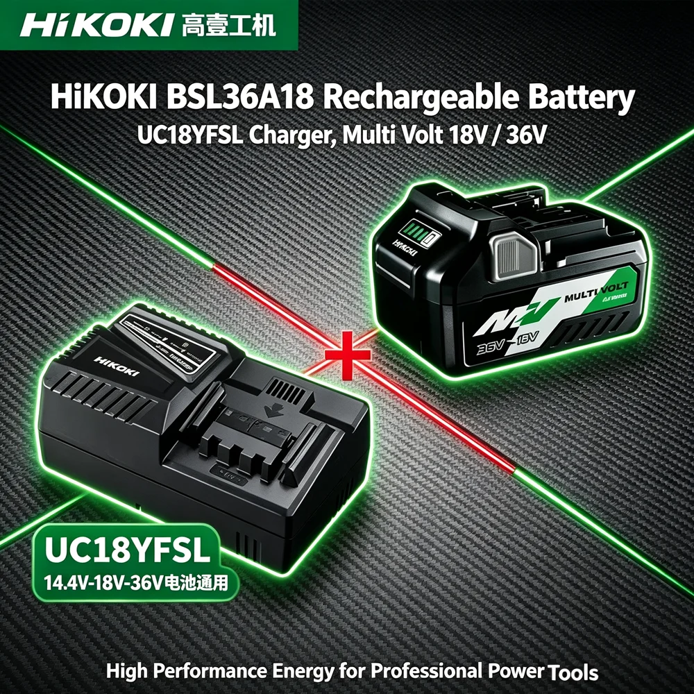 HiKOKI BSL36B18 18V 36V 6.0Ah Genuine Multi Volt Lithium Battery Multi-Layer Safety Guard,For Workshop Farm Outdoor Working Jobs