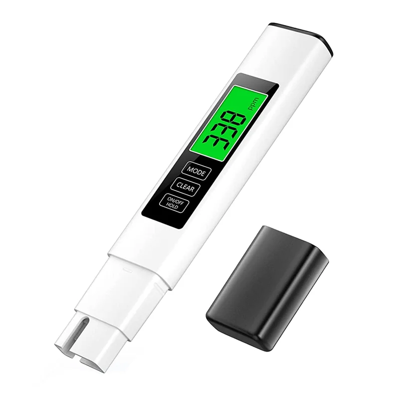 Probador de Calidad del Agua ABKO-3-en-1 TDS, Kit de prueba de agua Digital de alta precisión para agua potable, probador de agua integrado