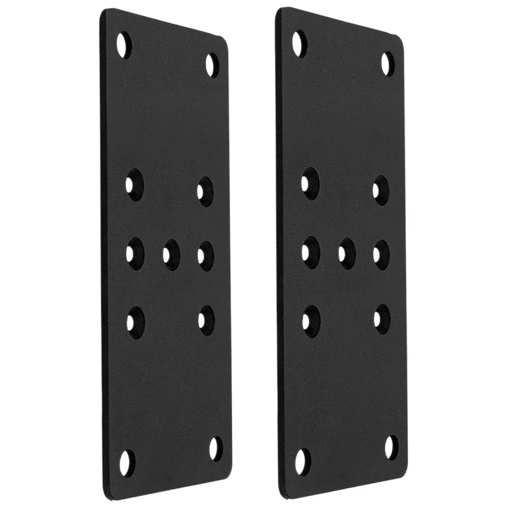 

2pcs Column Base Fixtures Heavy Duty Black Corner Plates Bracket for Deck Fence Post Mounting Hardware Mending Support