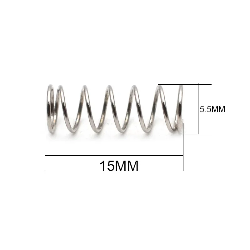 100Pcs Electric Guitar Pickup Adjust Height Springs Electric Guitar Bass Bridge Saddle Springs - 5.5X15MM Silver/Gold/Black image 2