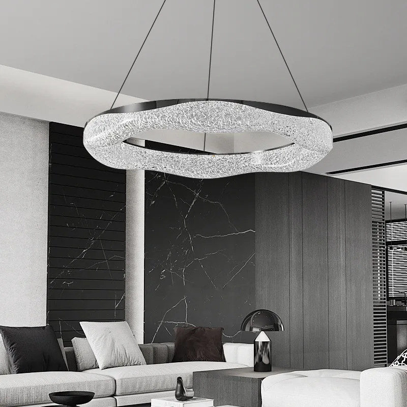 

The living room light luxury luxury sense of luxury hall round main lamp modern simple Nordic chandelier