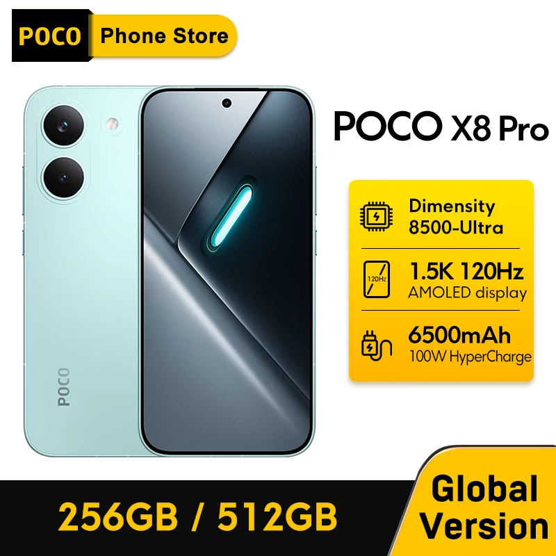 グローバル版 POCO X8 Pro 5G スマートフォン Dimensity 8500-Ultra