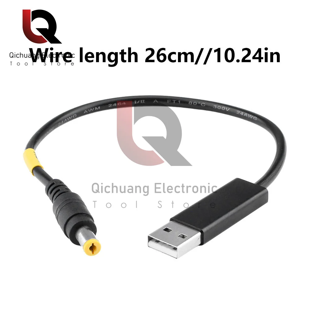 DC 5V do 9V / 12V Boost Data Cable USB / Type-C Port do 5,5*2,1mm Okrągły otwór PD / QC 3.0 Szybkie ładowanie Deception Kabel ładujący