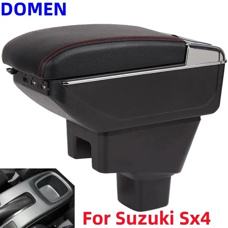 

NEW For SUZUKI SX4 Armrest box Interior Parts Ash rack Car Armrest Retrofit parts Car Accessories Interior details USB Charging