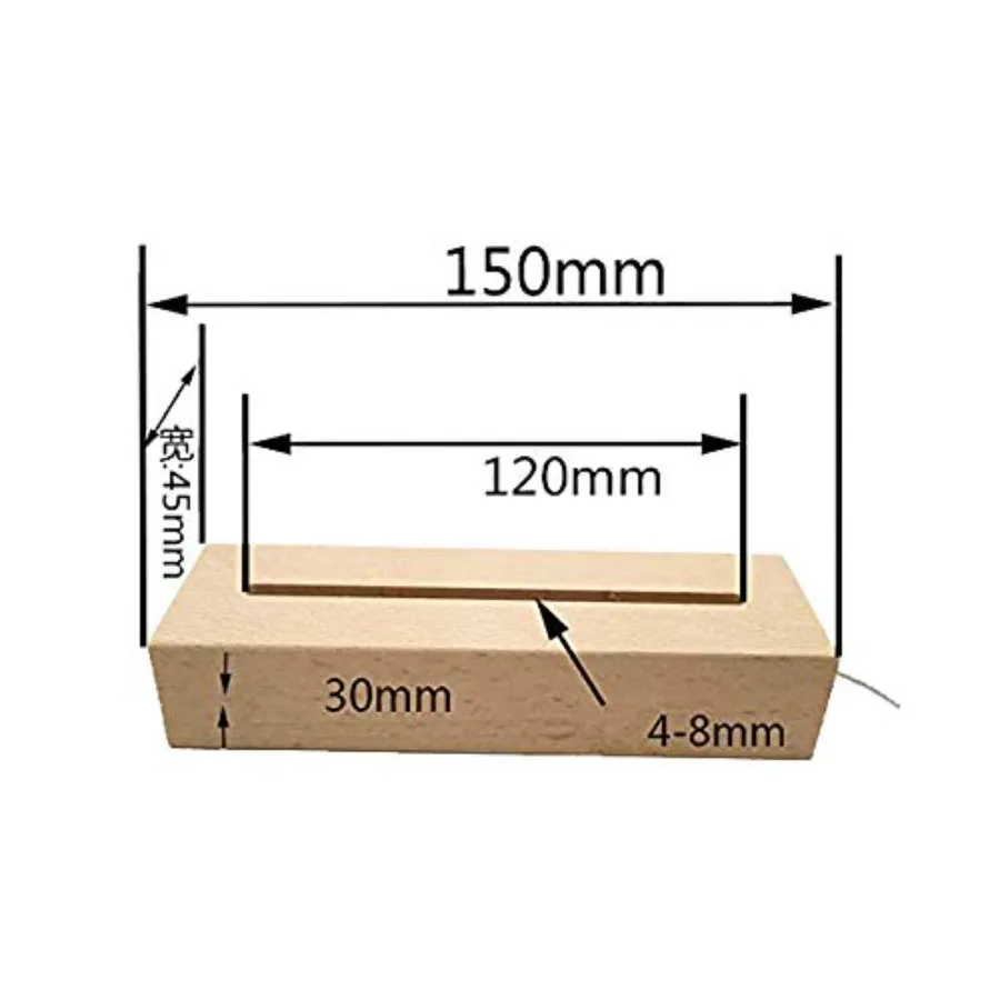 LED Lights Display Base Blanks for Engraving Wooden Led Lamp Base USB Cable Switch Modern Night Light Acrylic 3D Led Night Lamp